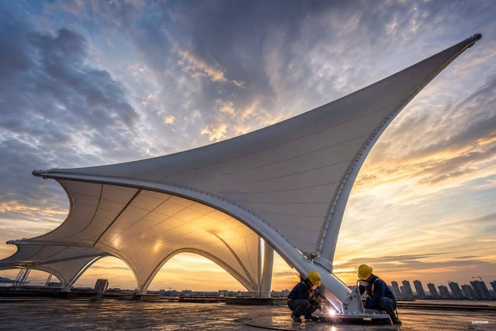 What Structural Standards Apply to a Typhoon-Rated Membrane Structure Canopy Welding? - featured image