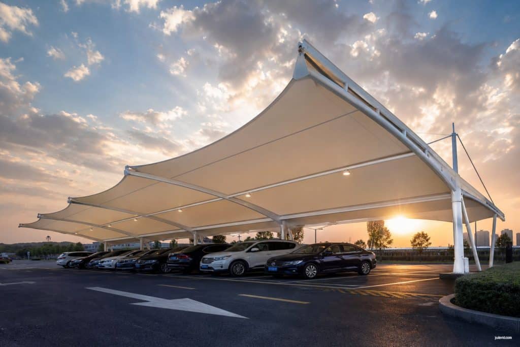 How to Deflect Extreme Heat with a Tensile Car Park Shade Structures - featured image