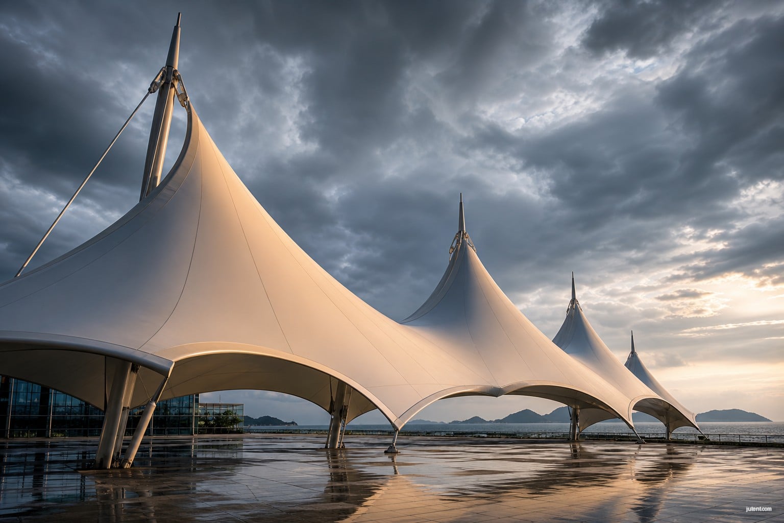 Engineering Tensile Fabric Roofs for Typhoon Resilience: Structural and Material Guidelines - featured image