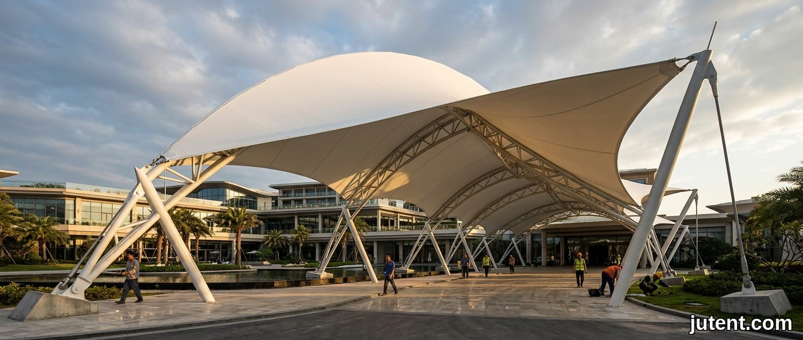 Tensile membrane structure – Hotel Tensile Canopy Manufacturers: Contractor's Checklist for Supplier Ve