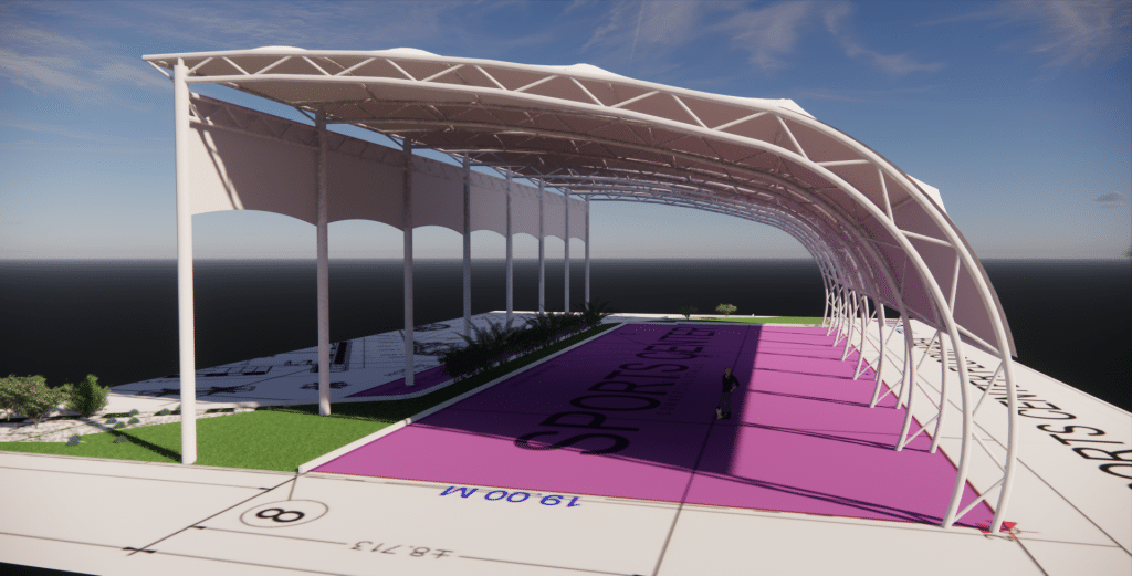 Steel Structure Fabrication for Tensile Canopy