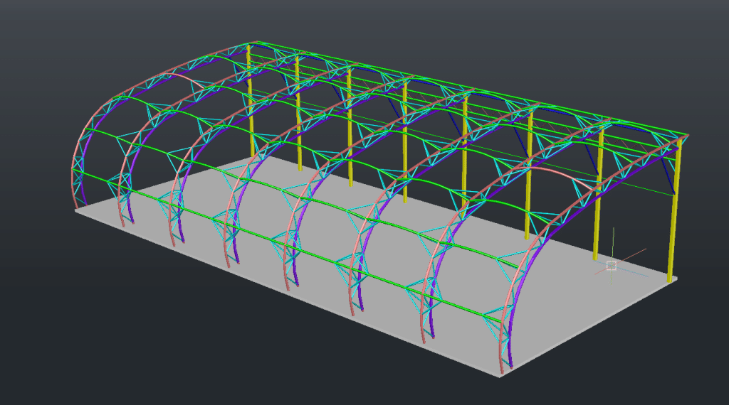 Basketball Court Roof On-Site Installation