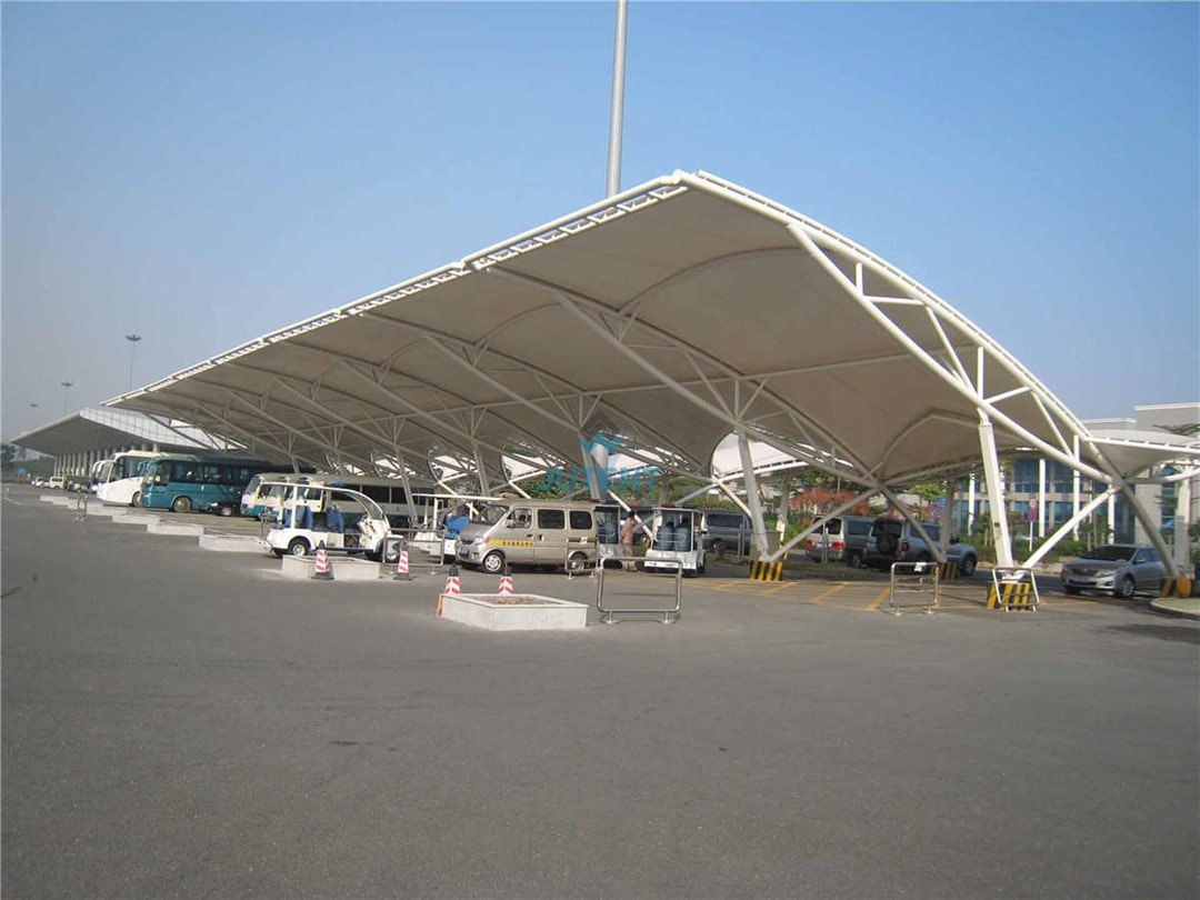 Customized PTFE Tensile Membrane Canopy for Parking Lots and Car Parks 5 customized PTFE tensile membrane canopy covering parking lot