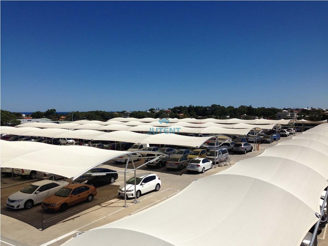 Modern Double Bay Cantilever Car Parking Shelter Shade Canopy 04 Modern double bay cantilever carport with shade canopy for car parking