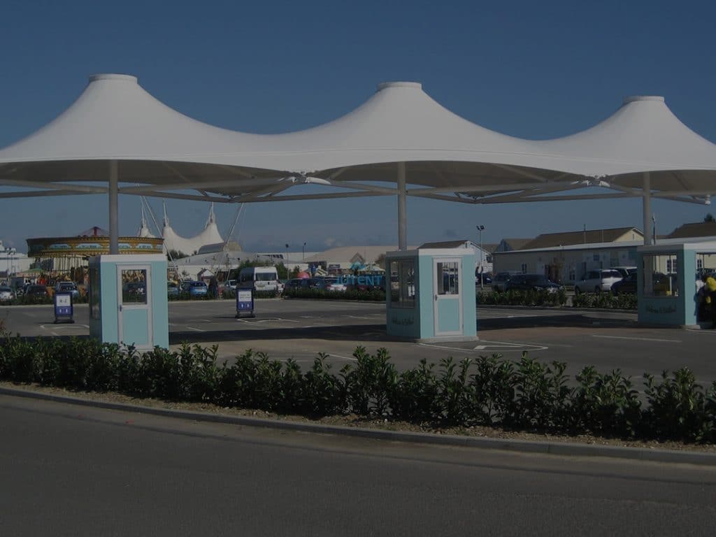 Highway Toll Station Umbrella-Shaped Tensile Membrane Canopy Structure