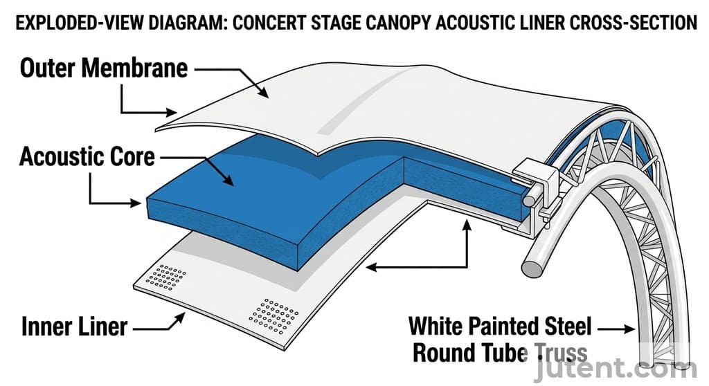 Acoustic liner cross-section