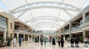 atrium tensile skylight in Gulf application