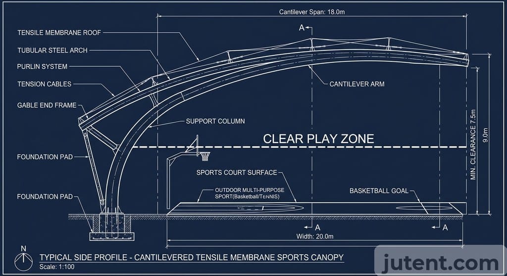 Cantilever configuration diagram
