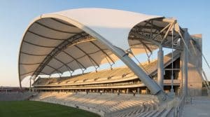 Cantilever grandstand canopy