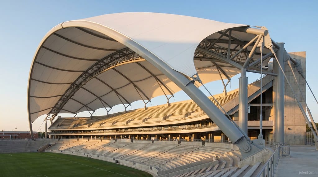 Cantilever grandstand canopy