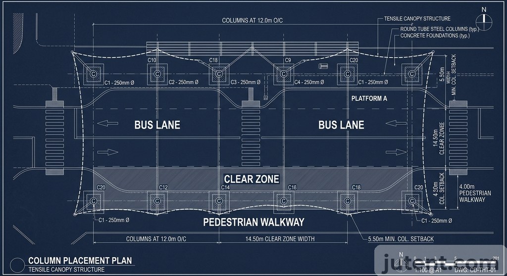 Column placement plan