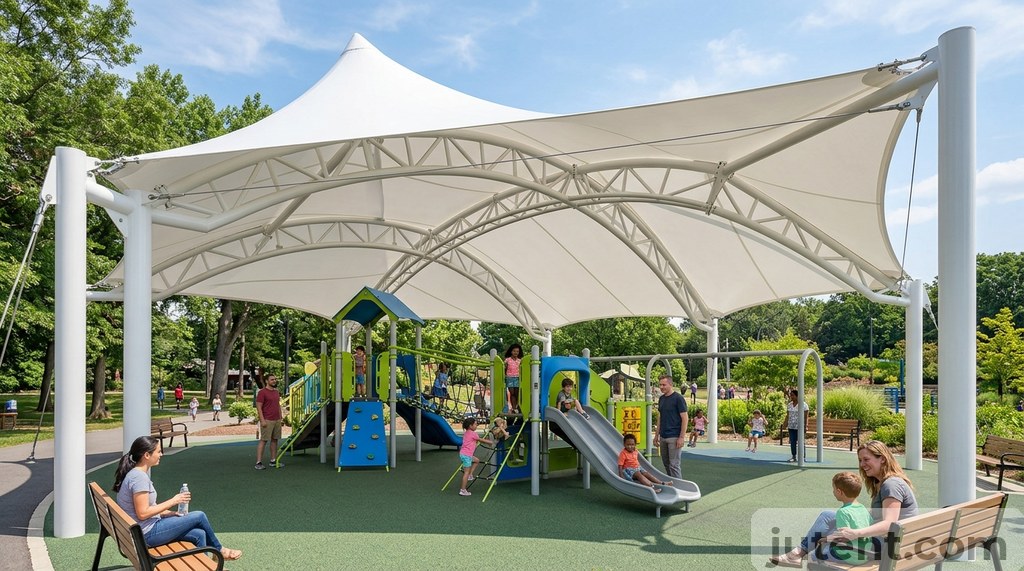 Commercial playground shade structure