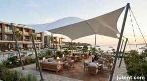 hotel tensile canopy in African application