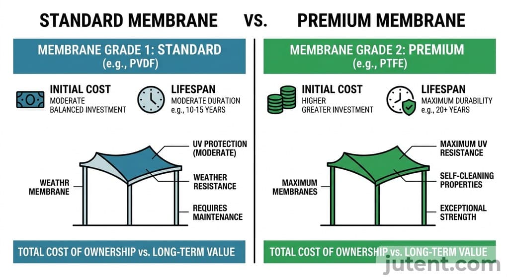 Membrane grade cost comparison