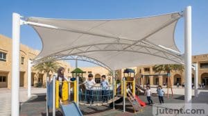 Playground shade in Gulf school