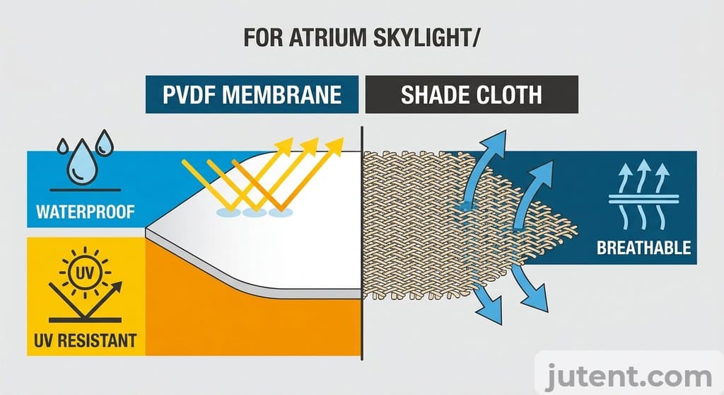 PVDF vs shade cloth table
