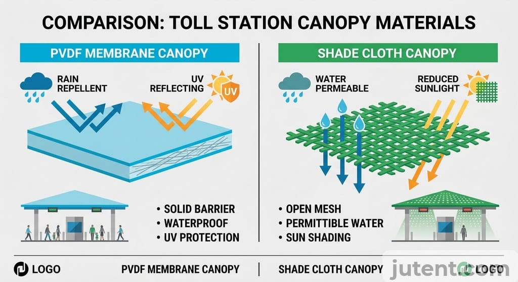 PVDF vs shade cloth table