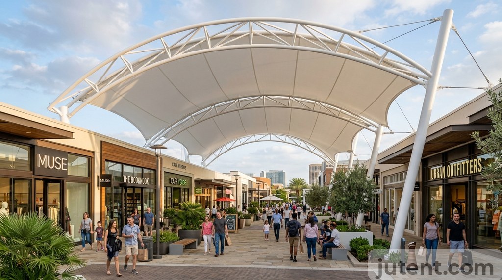 retail walkway canopy application photo