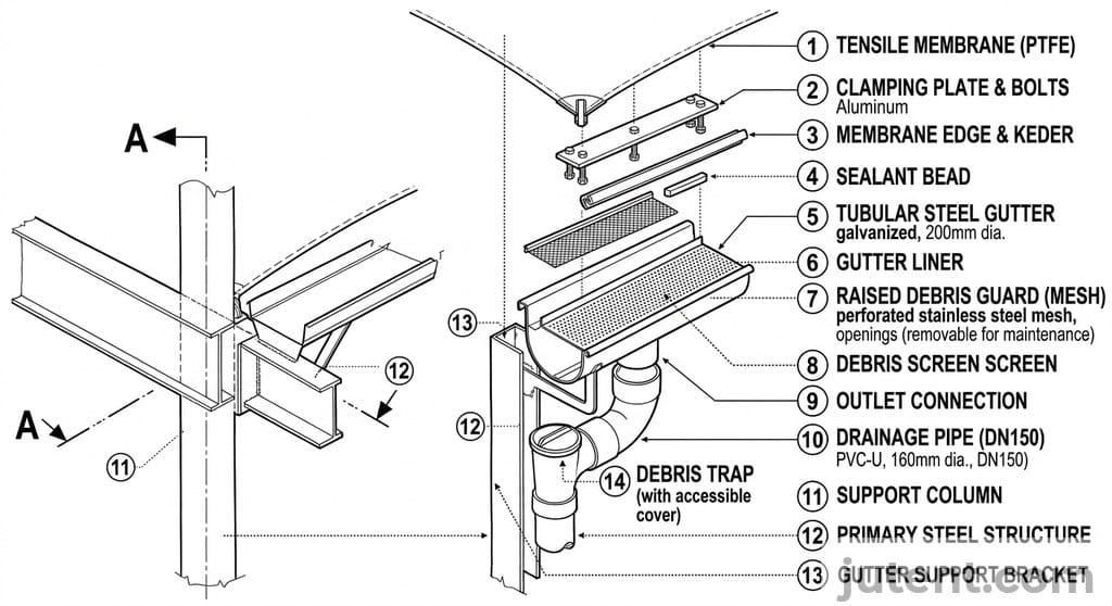 Sand-resistant drainage detail
