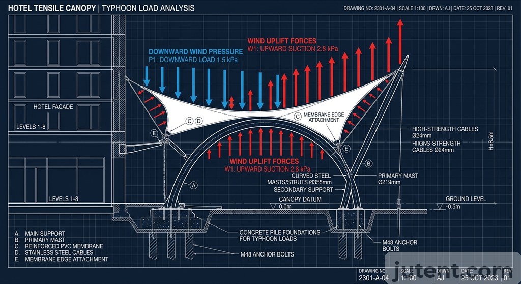 Typhoon wind load map