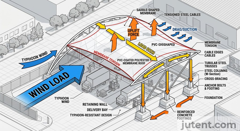 Typhoon wind load map