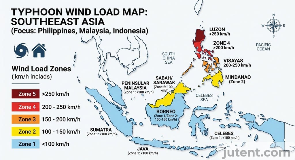 Typhoon wind load map