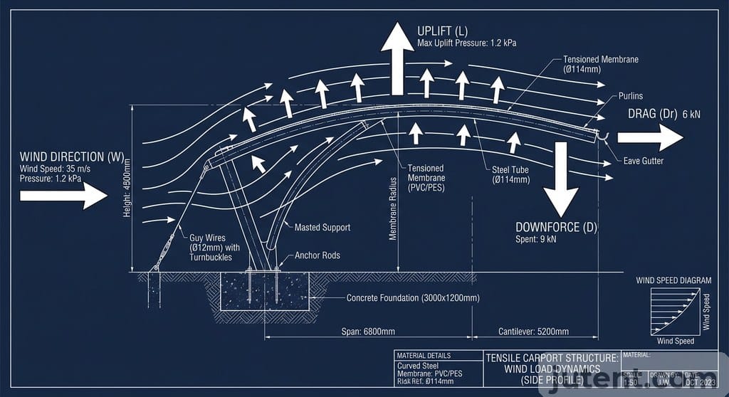 Wind load diagram