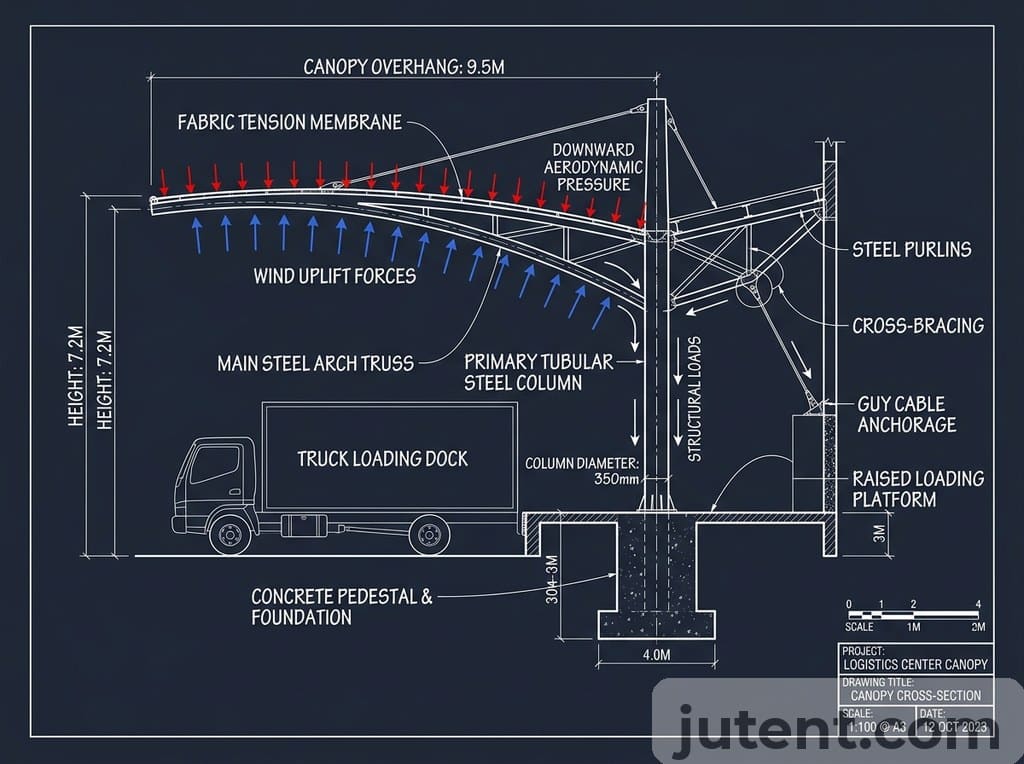 Wind load diagram