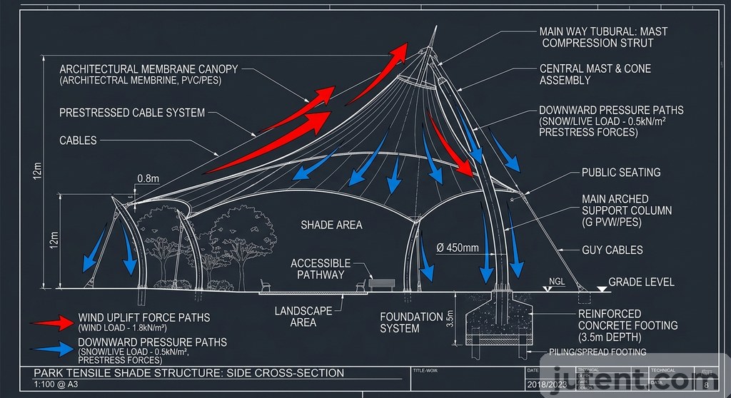 Wind load diagram