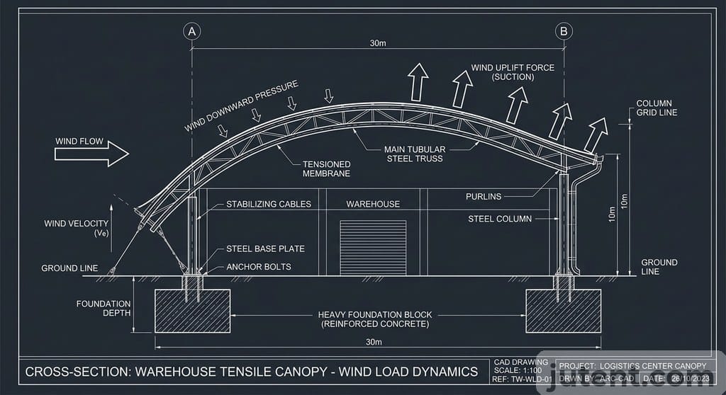 Wind load diagram