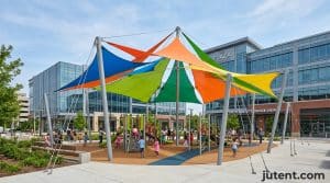 Wind load diagram for playground shade structure