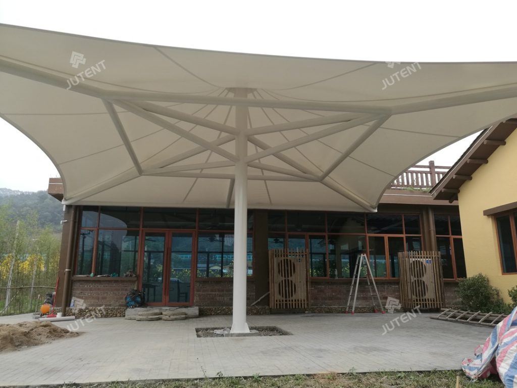 Qingyuan Scenic Area: Single-Peak Tensile Membrane Sunshade Canopy Project