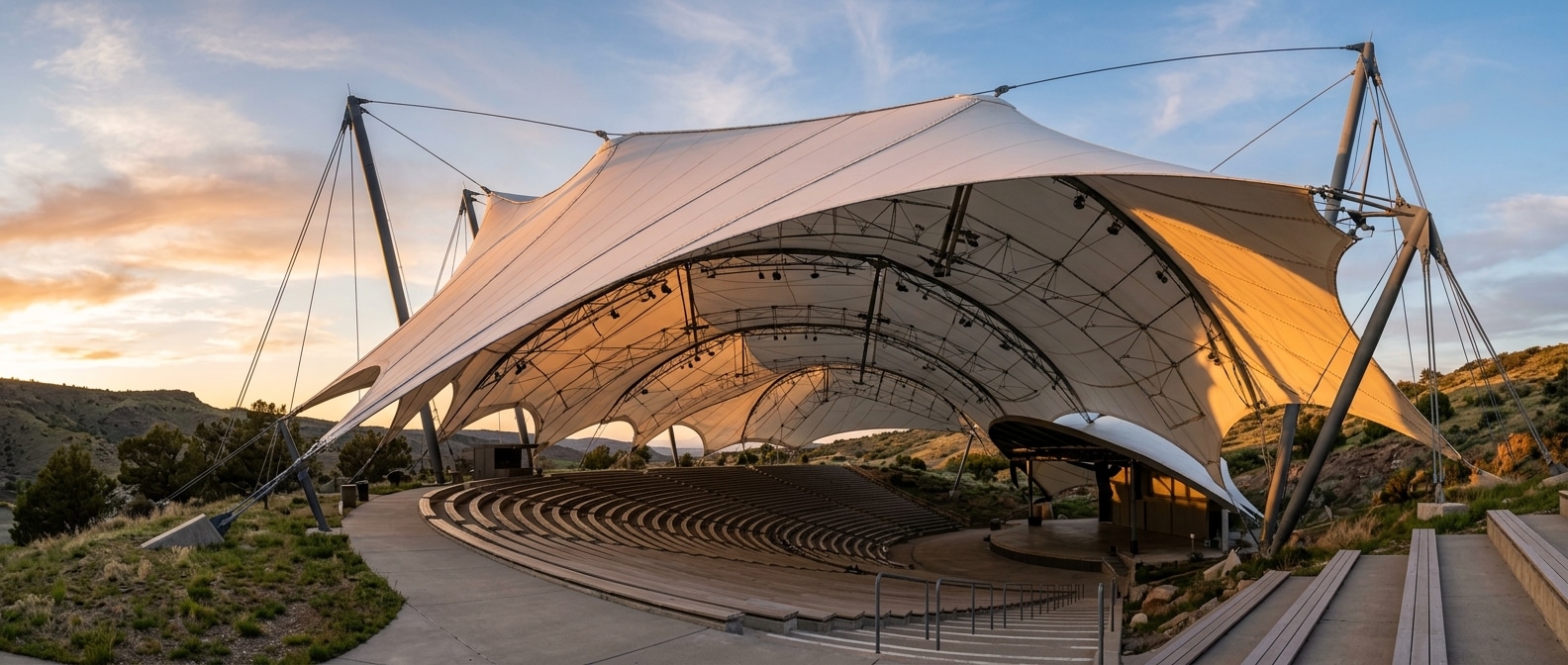 PVDF tensile membrane structure Drafting Your Amphitheater Roof RFQ Without the G