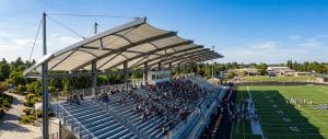 PVDF tensile membrane structure Protecting the Crowd School Bleacher Shade Struct