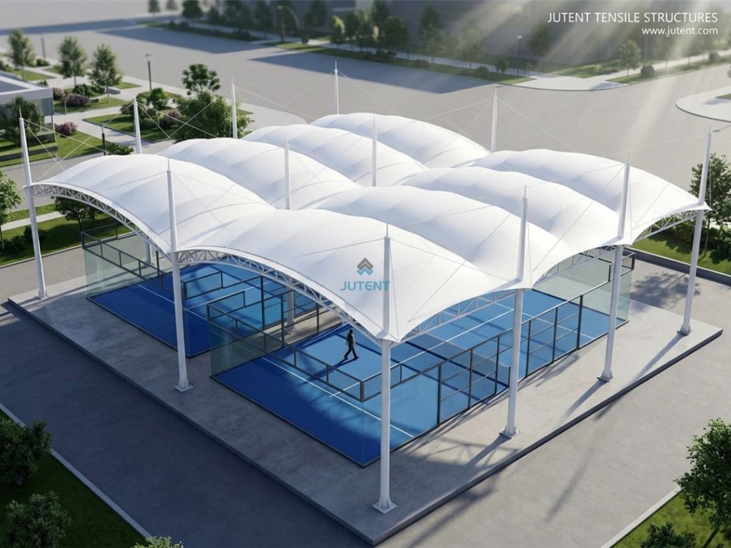 Professional-Grade Tensile Membrane Roofs for Tennis Courts