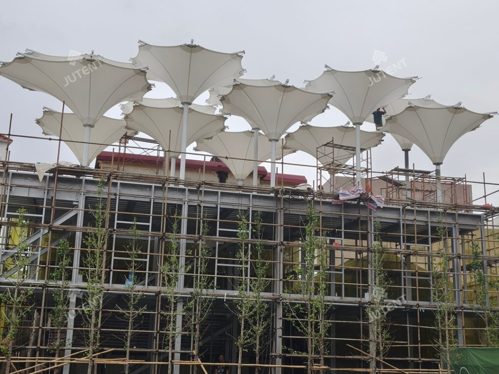 Zhongshan Rooftop Inverted Umbrella Tensile Canopy Project